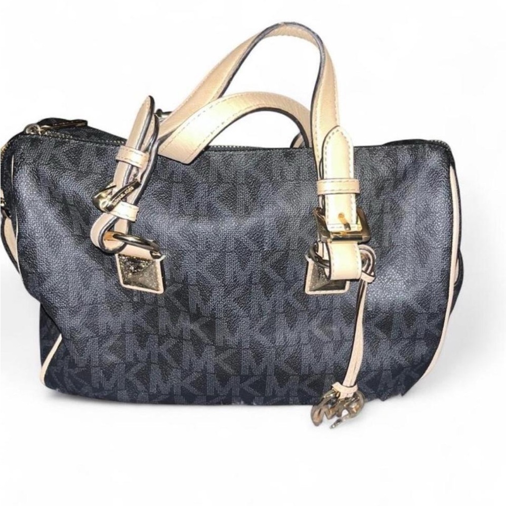 Michael Kors Black and Cream Satchel